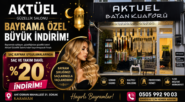Aktüel Güzellik Salonu'ndan Bayrama Özel Büyük İndirim!