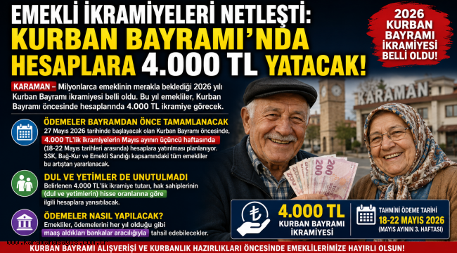 Emekli İkramiyeleri Netleşti: Kurban Bayramı'nda Hesaplara 4.000 TL Yatacak!