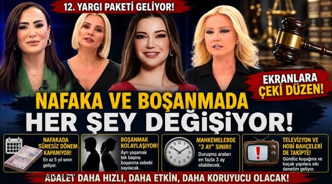Hukukta Yeni Dönem: 12. Yargı Paketi İle Taşlar Yerinden Oynuyor! Nafaka, Boşanma Ve Gündüz Kuşağına Dev Ayar