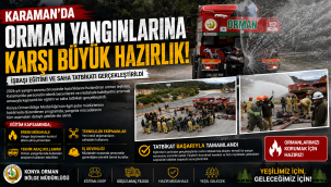 Karaman'da Orman Yangınlarına Karşı Büyük Hazırlık: İşbaşı Eğitimi Ve Tatbikat Yapıldı