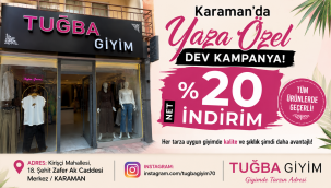Karaman'da Yaza Özel Dev Kampanya: Tuğba Giyim'de %20 İndirim Başladı!