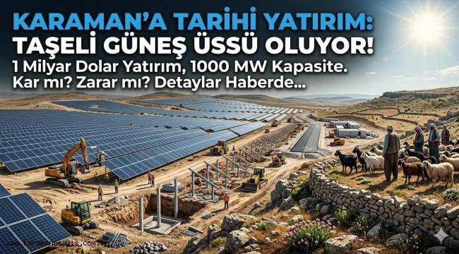 KARAMAN'IN TAŞINA TALİH KUŞU MU KONDU? 1 MİLYAR DOLARLIK DEV YATIRIM ŞEHRİN KADERİNİ DEĞİŞTİREBİLİR Mİ?