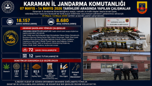 Karaman Jandarmasından Huzur Operasyonu: 72 Gözaltı, 12 Tutuklama!