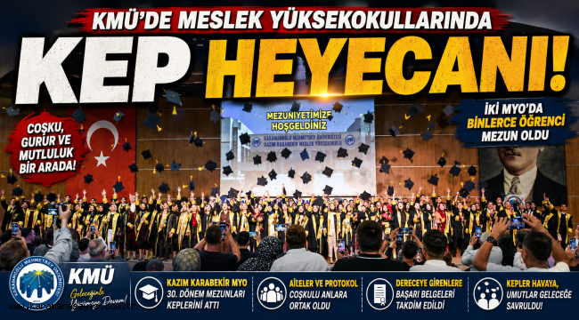 KMÜ'de Meslek Yüksekokullarında Kep Heyecanı
