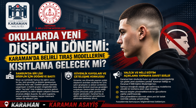 Okullarda Yeni Disiplin Dönemi: Karaman'da Belirli Tıraş Modellerine Kısıtlama Gelecek Mi?