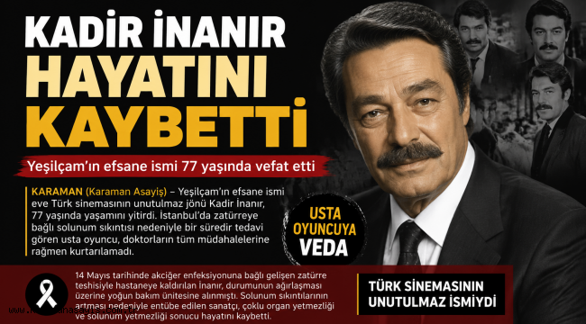 Kadir İnanır Hayatını Kaybetti