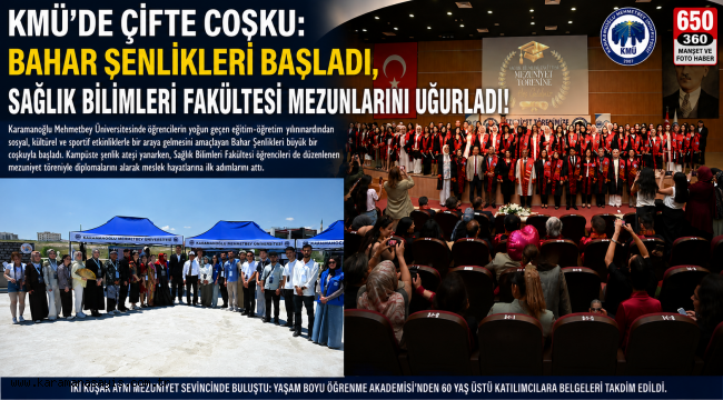 KMÜ'de Çifte Coşku: Bahar Şenlikleri Başladı, Sağlık Bilimleri Fakültesi Mezunlarını Uğurladı!