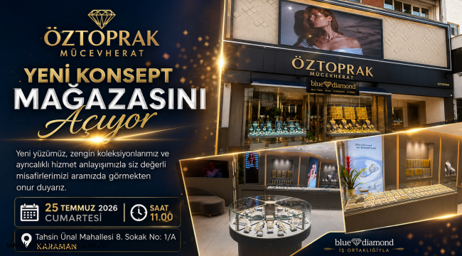 Karaman'da Öztoprak Mücevherat Yeni Konsept Mağazasını Açıyor