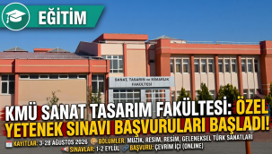 KMÜ Sanat, Tasarım ve Mimarlık Fakültesi Özel Yetenek Sınavı Başvuruları Başladı