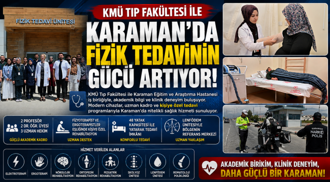 KMÜ Tıp Fakültesi ile Karaman'da Fizik Tedavinin Gücü Artıyor!