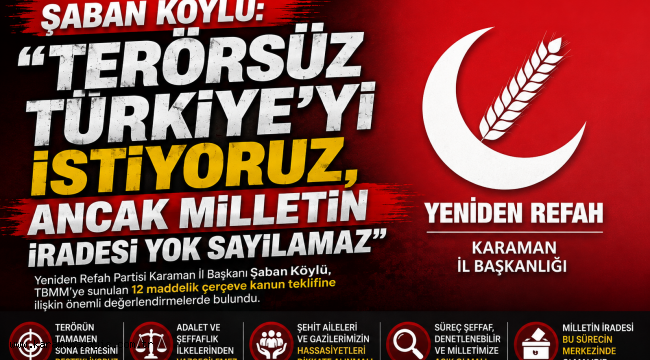 Şaban Köylü: "Terörsüz Türkiye'yi İstiyoruz, Ancak Milletin İradesi Yok Sayılamaz"