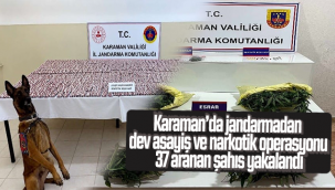 Karaman'da Jandarmadan Dev Asayiş ve Narkotik Operasyonu: 37 Aranan Şahıs Yakalandı