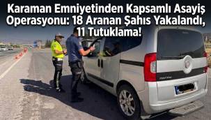 Karaman Emniyetinden Kapsamlı Asayiş Operasyonu: 18 Aranan Şahıs Yakalandı, 11 Tutuklama!