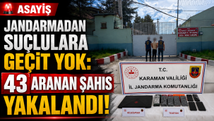 Karaman Jandarmasından Suçlulara Geçit Yok: 43 Aranan Şahıs Yakalandı!