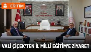 Vali Hayrettin Çiçek'ten İl Millî Eğitim Müdürlüğüne Ziyaret
